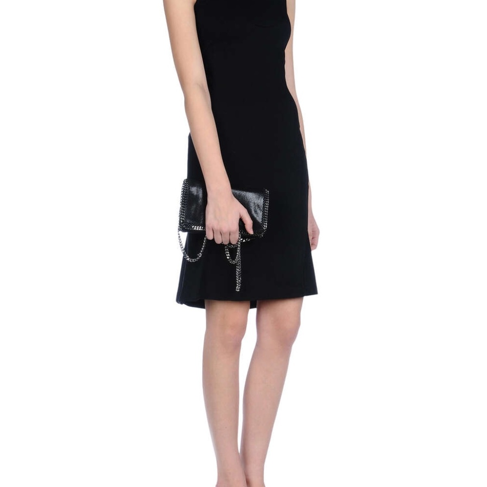 Stella McCartney Falabella crossbody bag $895 Black shimmery faux leather